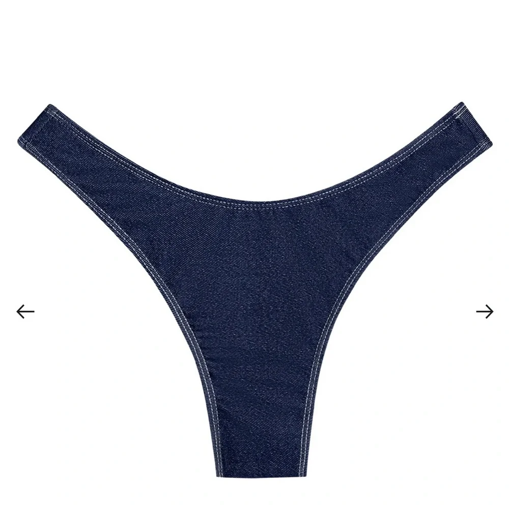Monday Swimwear Denim-Look Bikini Set - Blue